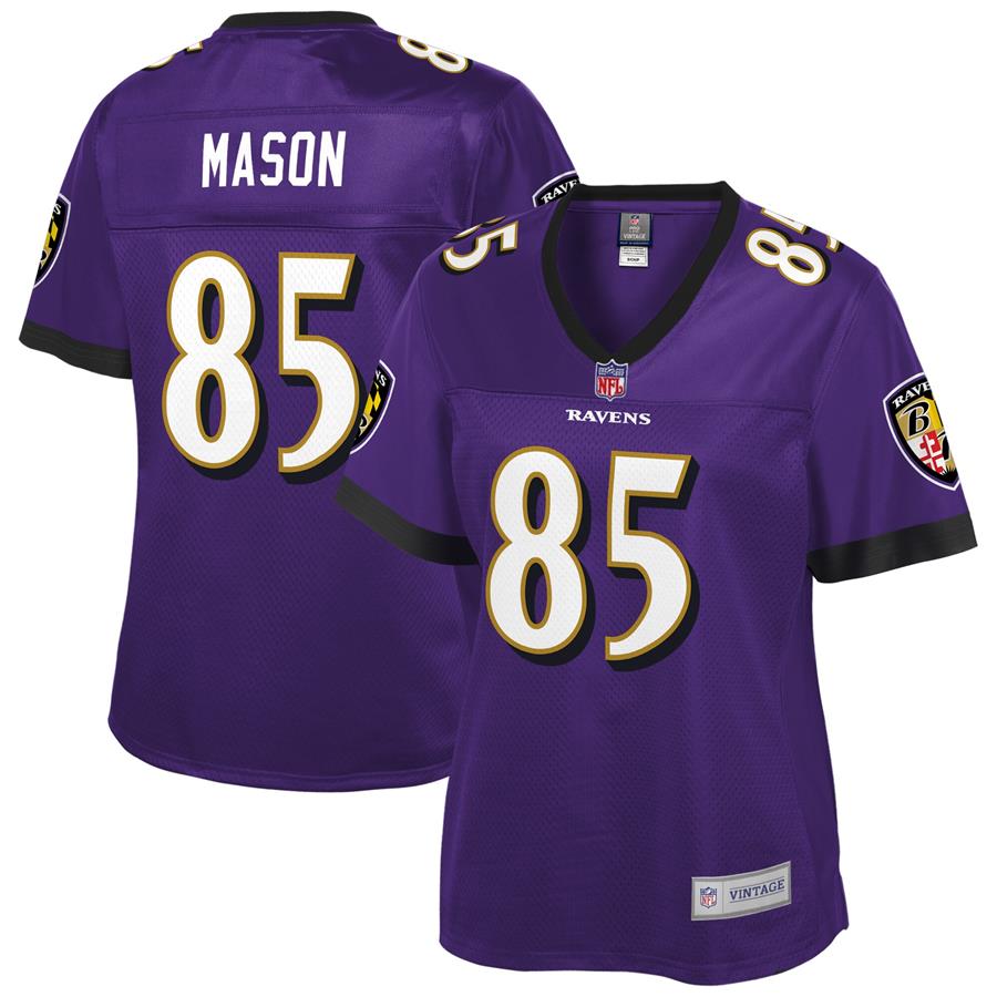 Derrick Mason Baltimore Ravens NFL Pro Line Women's Retired Player Jersey - Purple