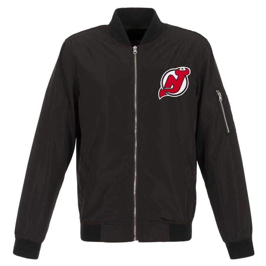 Бомбер New Jersey Devils JH Design Lightweight Nylon (чёрный)