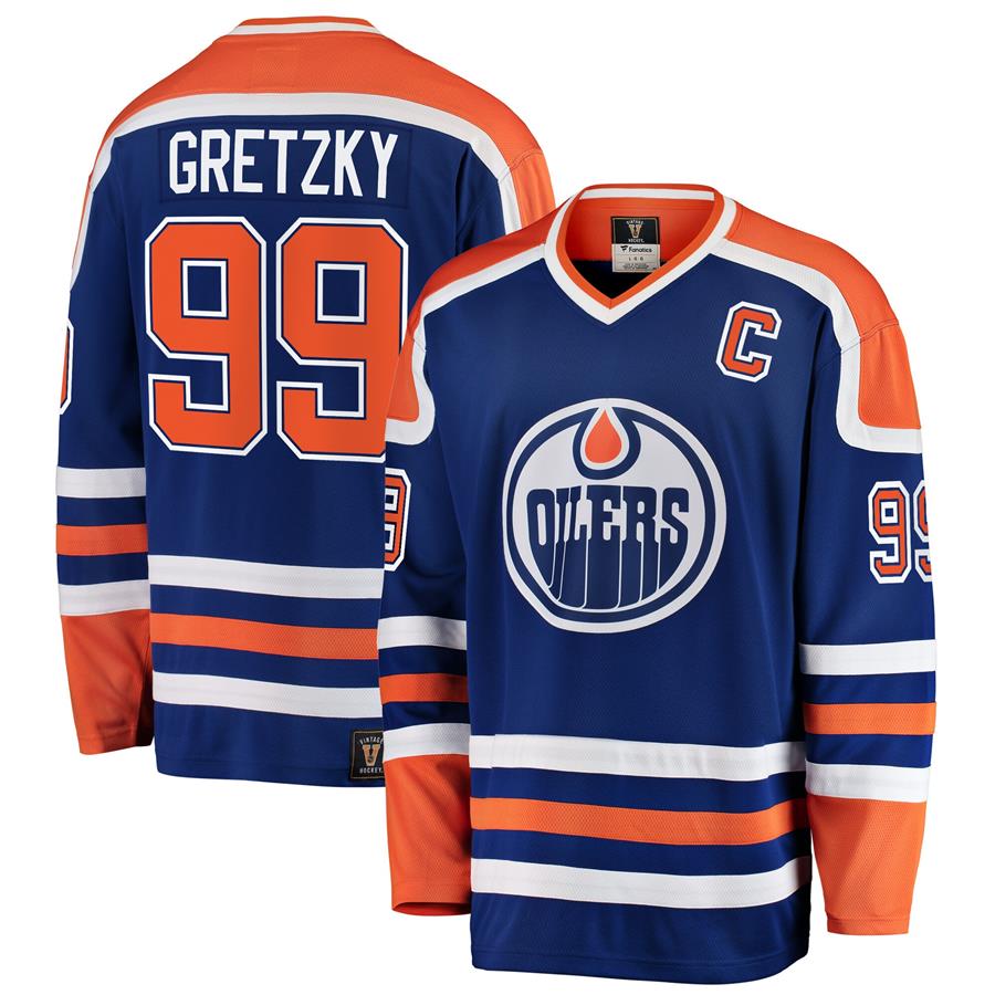 Wayne Gretzky Edmonton Oilers Fanatics Branded Premier Breakaway Retired Player Jersey - Blue