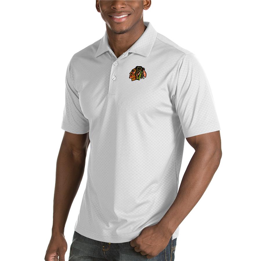 Chicago Blackhawks Antigua Inspire Desert Dry Polo - White