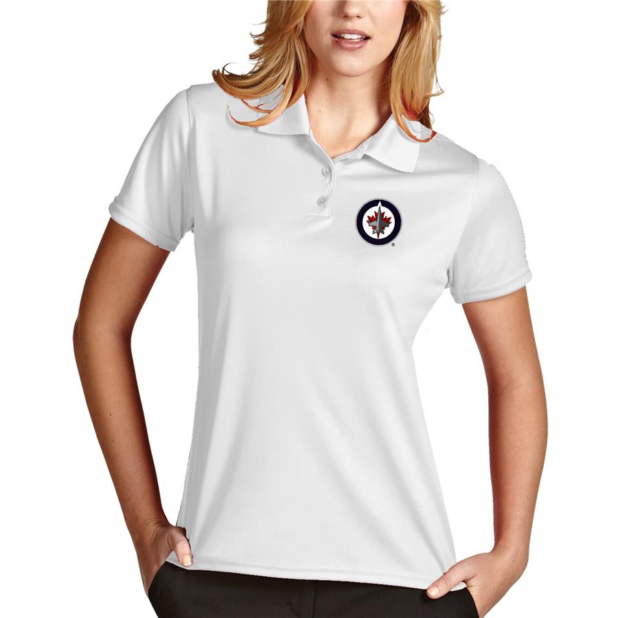 Winnipeg Jets Antigua Women's Exceed Desert Dry Xtra-Lite Polo - White