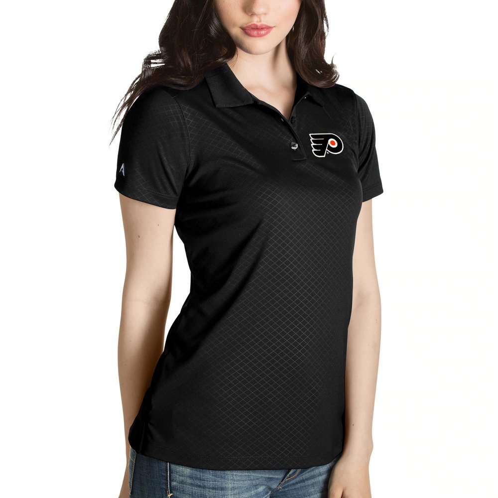 Philadelphia Flyers Antigua Women's Inspire Desert Dry Polo - Black