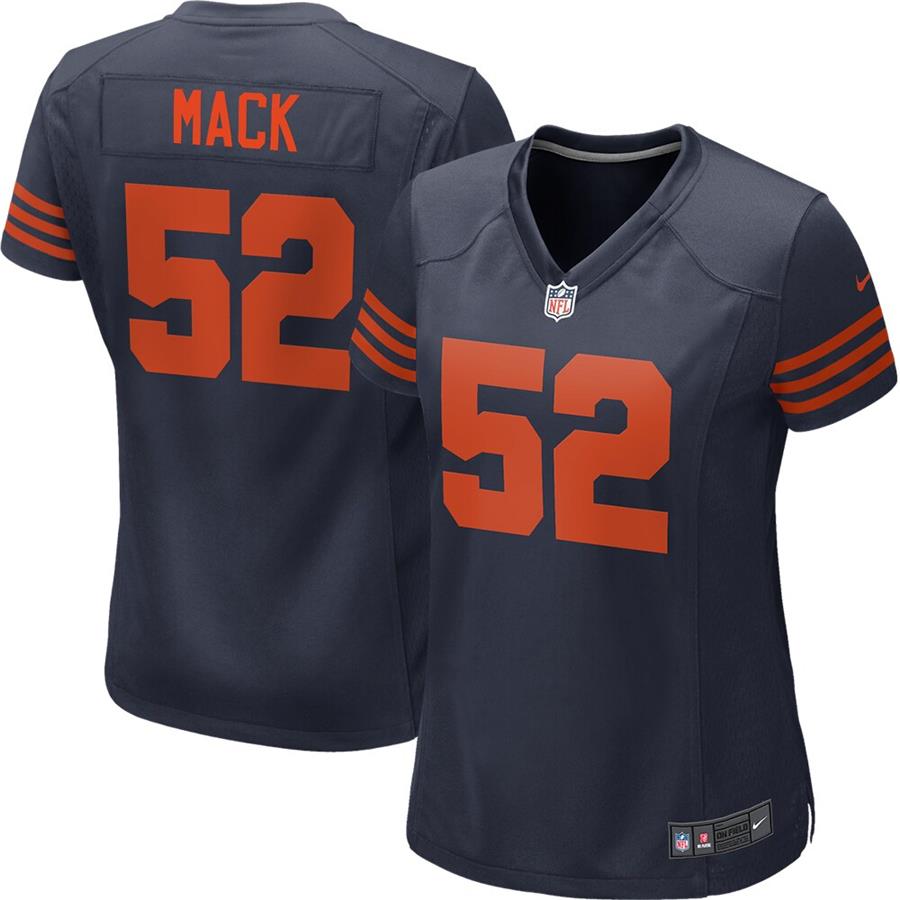 Khalil Mack Chicago Bears Nike Women's Throwback Game Jersey - Navy