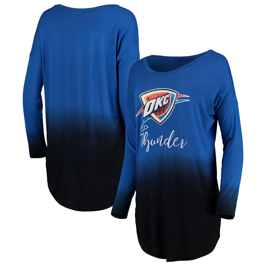 Oklahoma City Thunder Women's Own It Ombre Long Sleeve Tunic T-Shirt - Blue