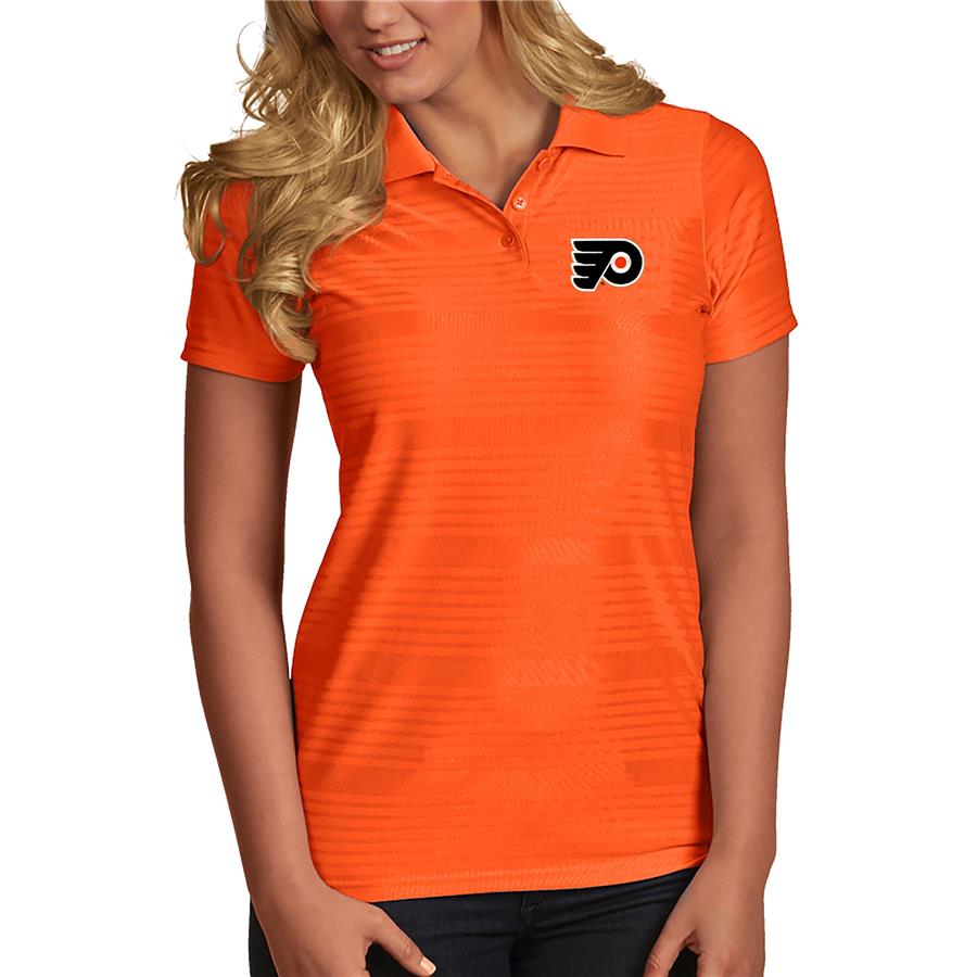 Philadelphia Flyers Antigua Women's Illusion Desert Dry Xtra-Lite Polo - Orange