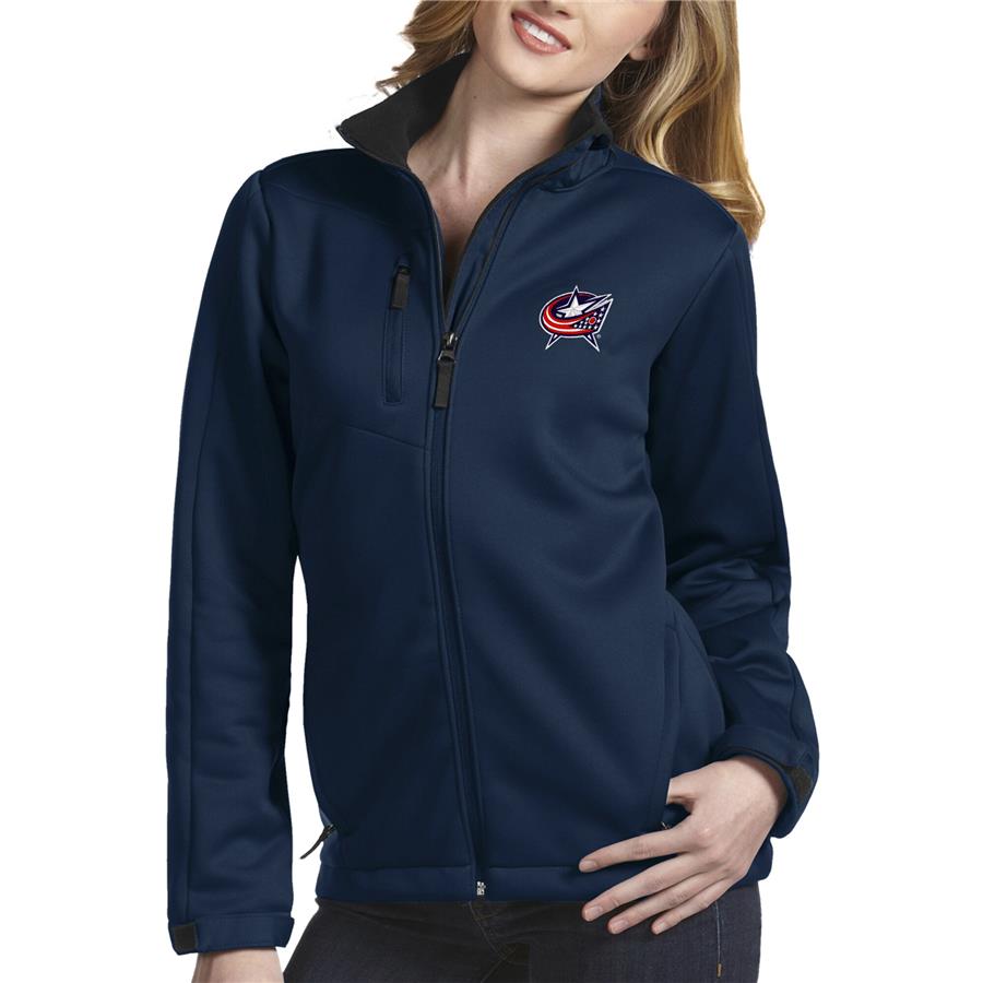 Columbus Blue Jackets Antigua Women's Traverse Full-Zip Jacket - Navy
