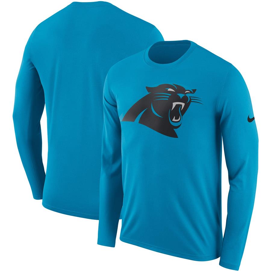 Carolina Panthers Nike Fan Gear Primary Logo Performance Long Sleeve T-Shirt - Blue