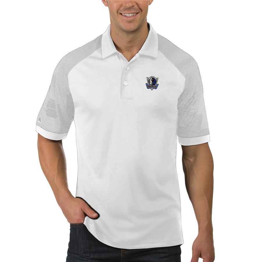 Dallas Mavericks Antigua Engage Polo - White