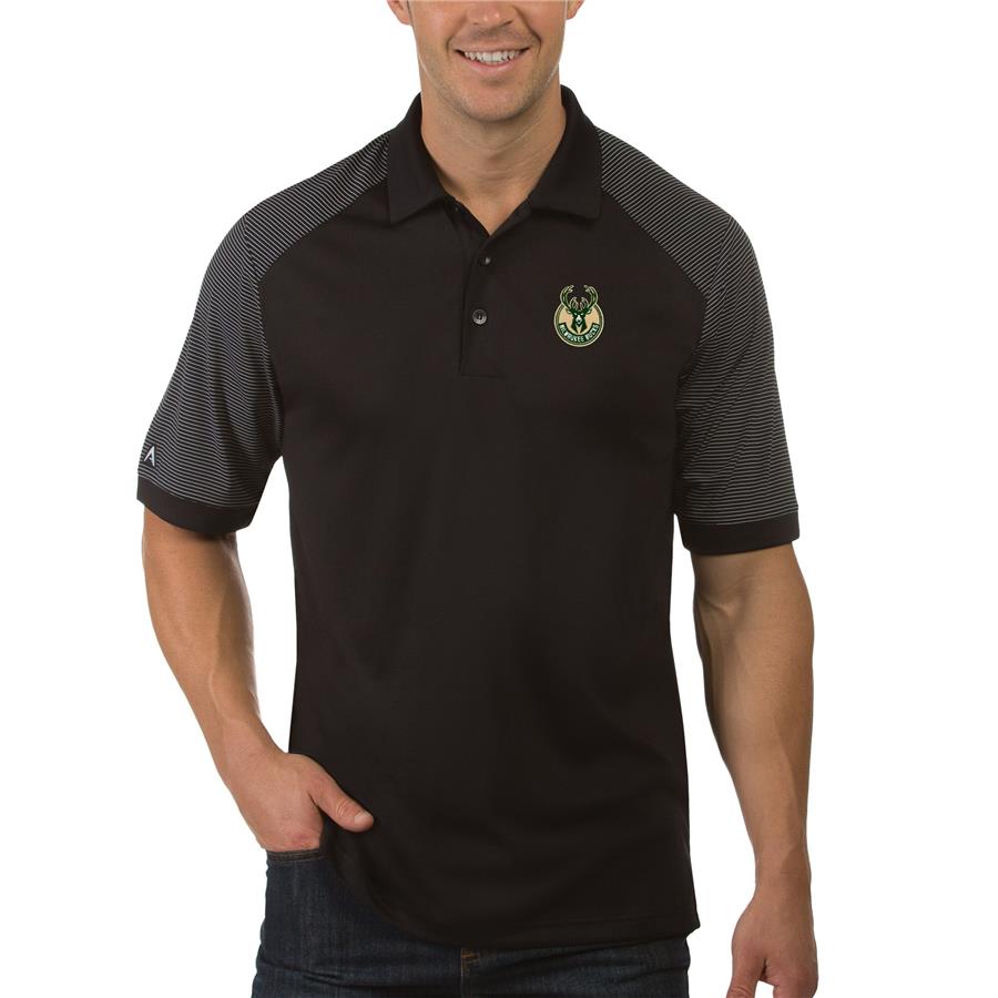 Milwaukee Bucks Antigua Engage Polo - Black