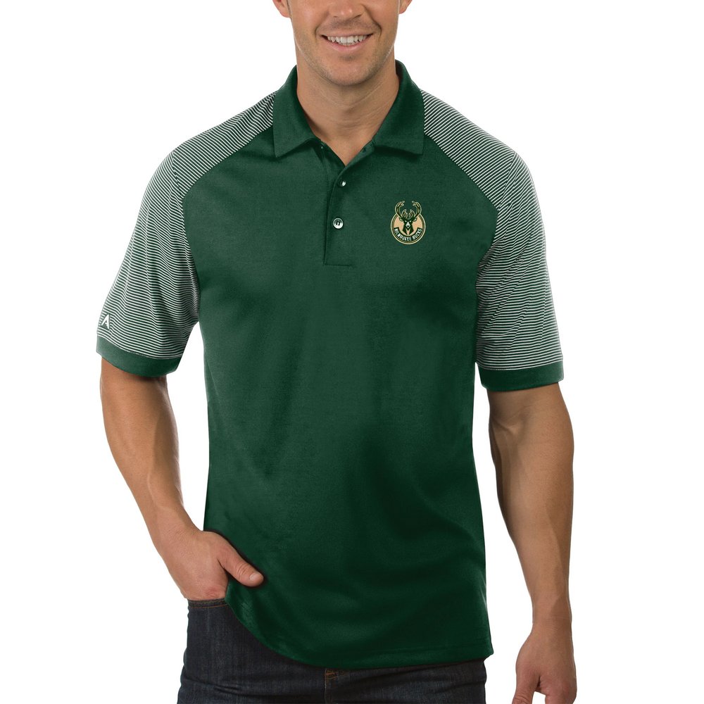Milwaukee Bucks Antigua Engage Polo - Green