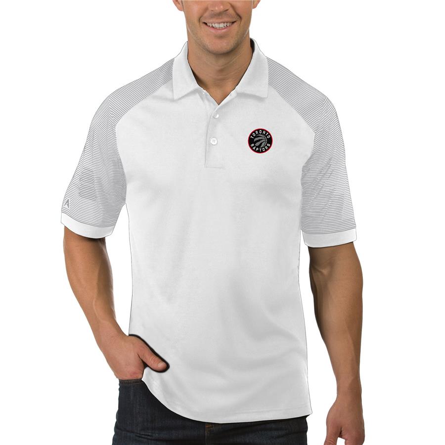 Toronto Raptors Antigua Engage Polo - White