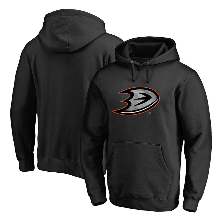 Anaheim Ducks Fanatics Branded Core Smoke Pullover Hoodie - Black