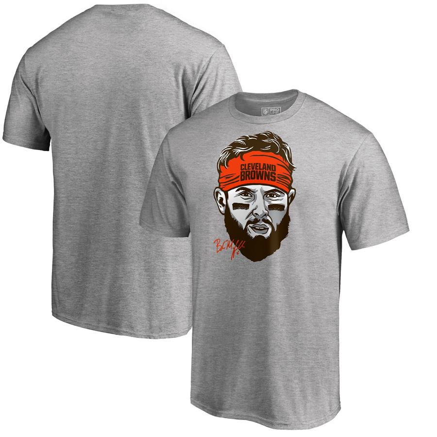Baker Mayfield Cleveland Browns Fanatics Branded Baker Mayfield Headband T-Shirt - Heathered Gray