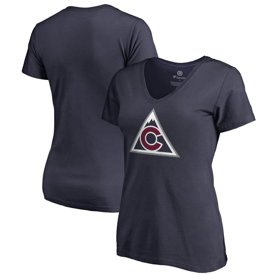 Colorado Avalanche Fanatics Branded Women's Team Alternate V-Neck T-Shirt - Navy