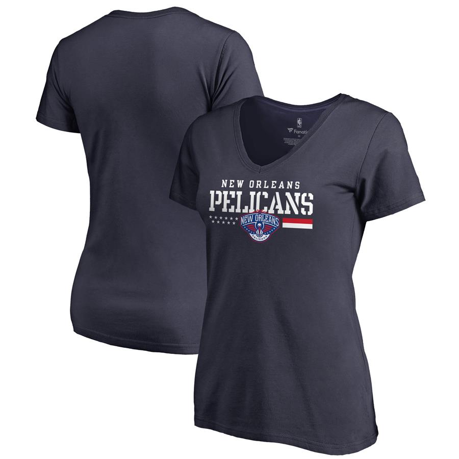 New Orleans Pelicans Fanatics Branded Women's Hoops For Troops V-Neck T-Shirt - Navy