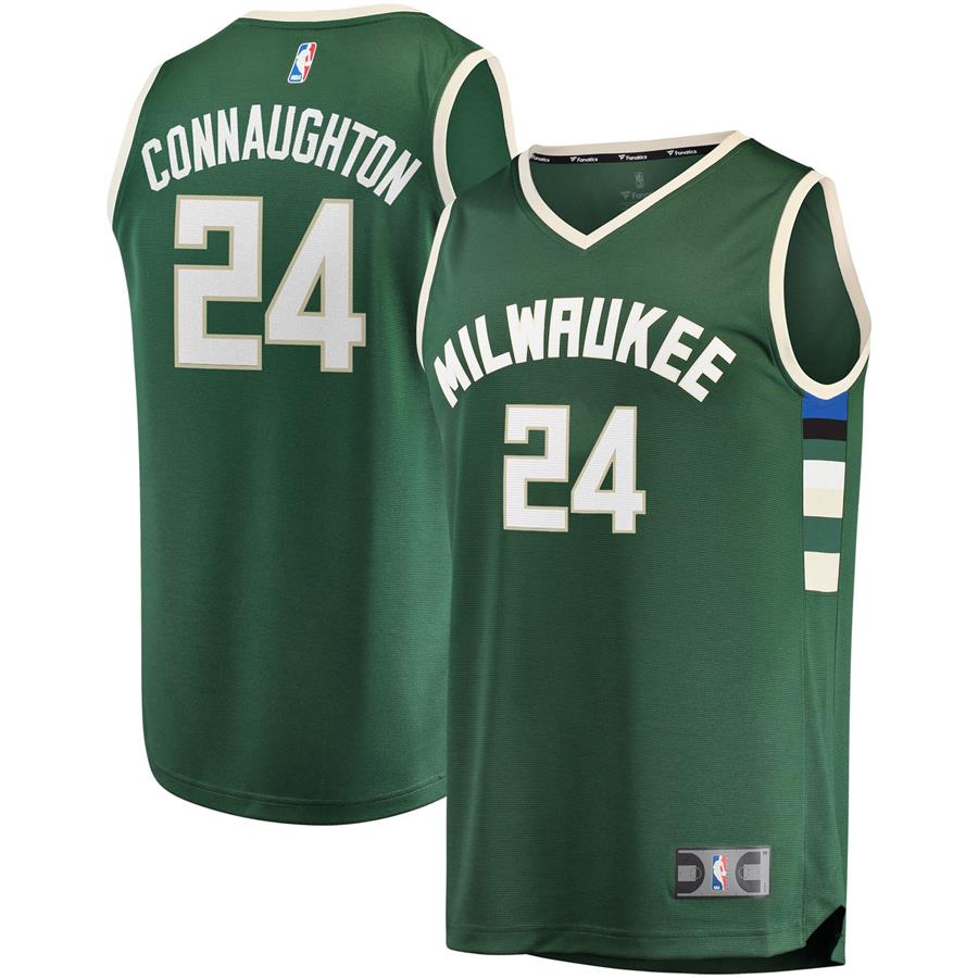 Pat Connaughton Milwaukee Bucks Fanatics Branded Fast Break Replica Jersey - Icon Edition - Hunter Green