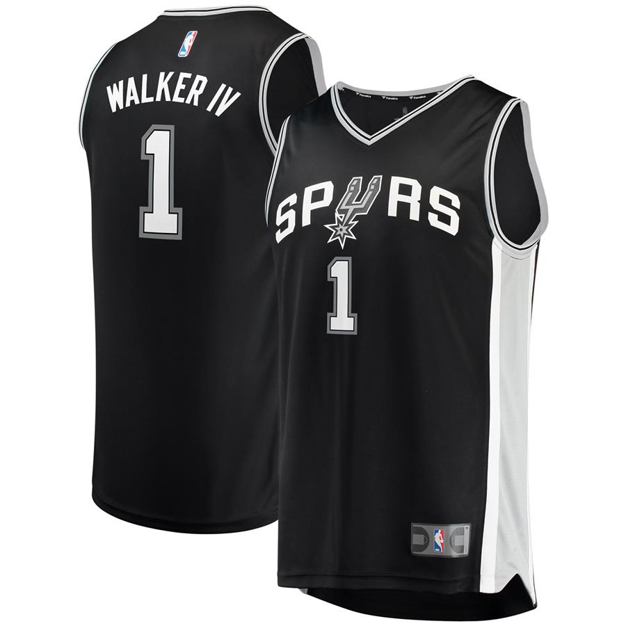 Lonnie Walker San Antonio Spurs Fanatics Branded Fast Break Replica Jersey - Icon Edition - Black