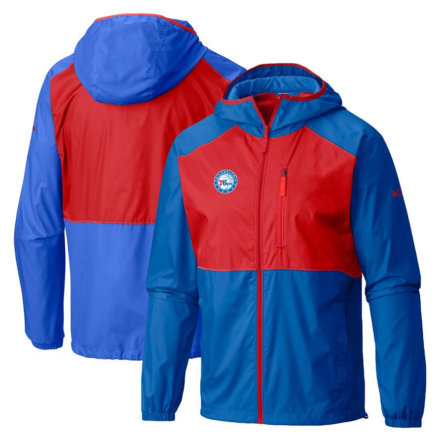 Philadelphia 76ers Columbia Flash Forward Full-Zip Windbreaker Jacket - Royal