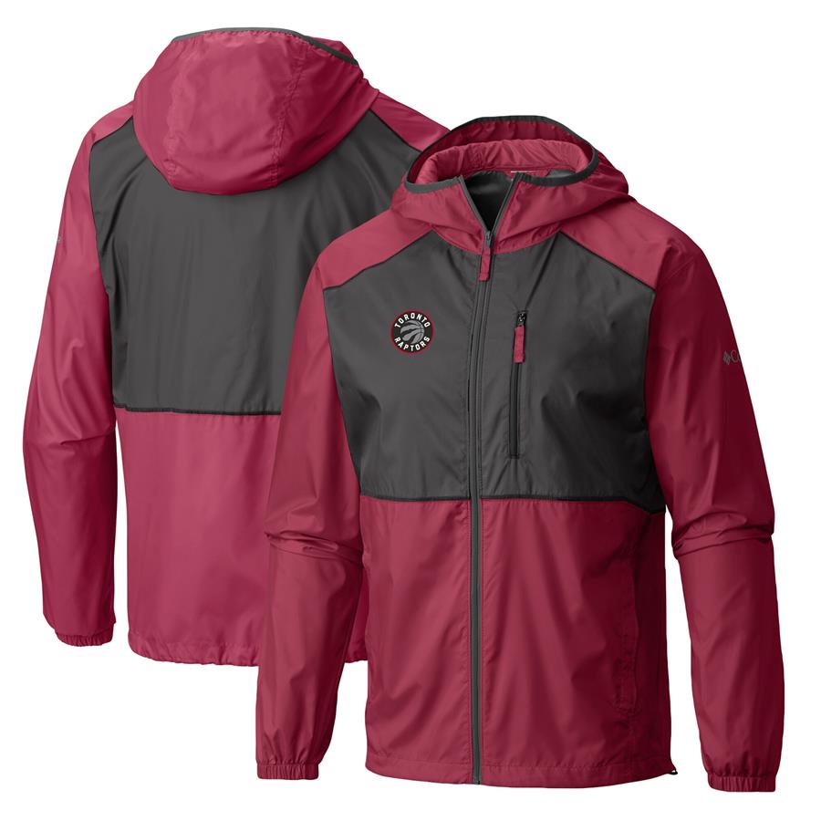 Toronto Raptors Columbia Flash Forward Full-Zip Windbreaker Jacket - Red