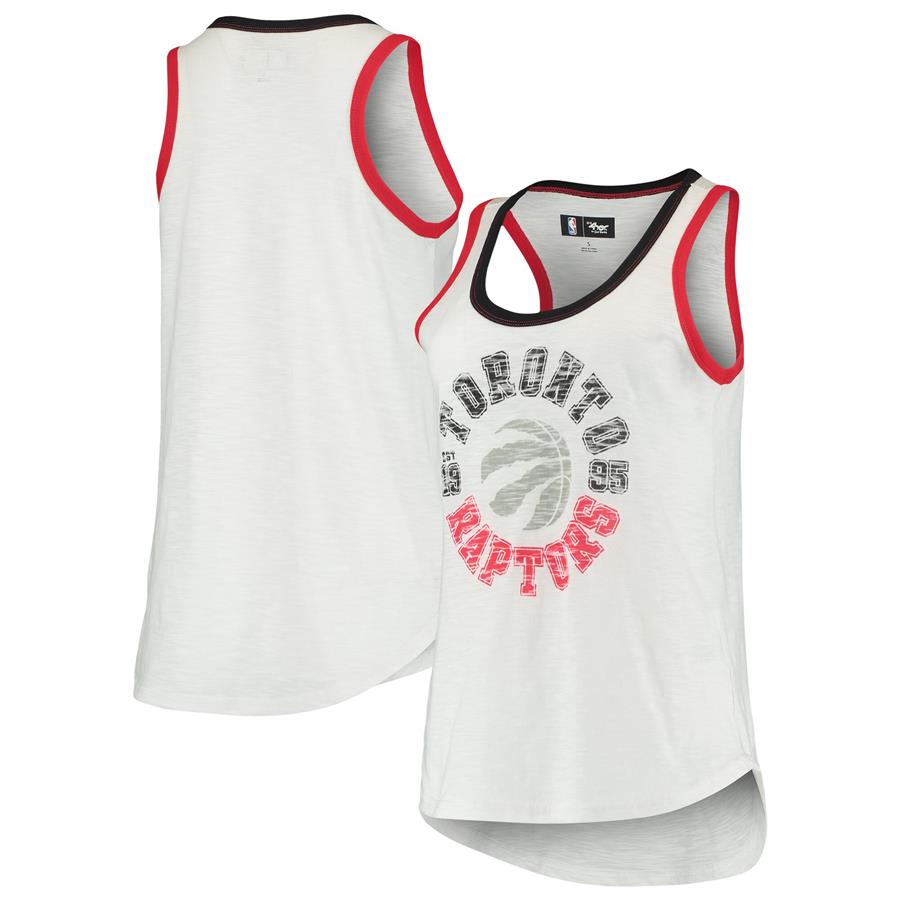 Toronto Raptors G-III 4Her by Carl Banks Women's Reverse Standing Sueded Slub Tank Top - White