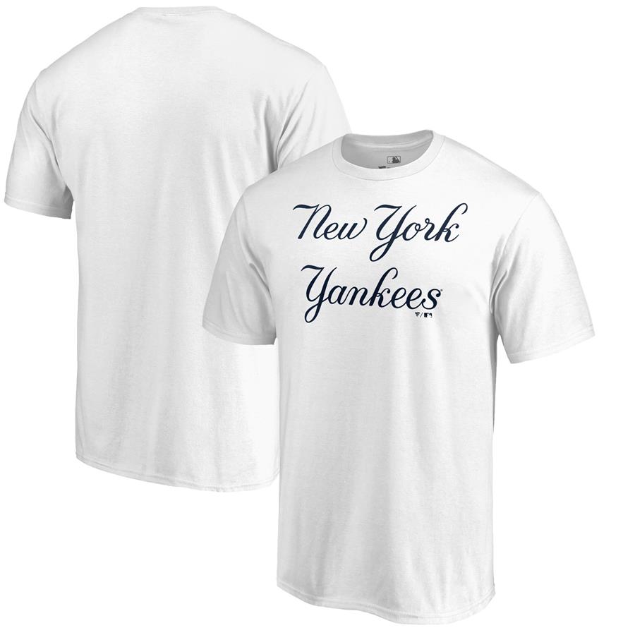 Футболка New York Yankees Fanatics Branded Script Wordmark (белый)