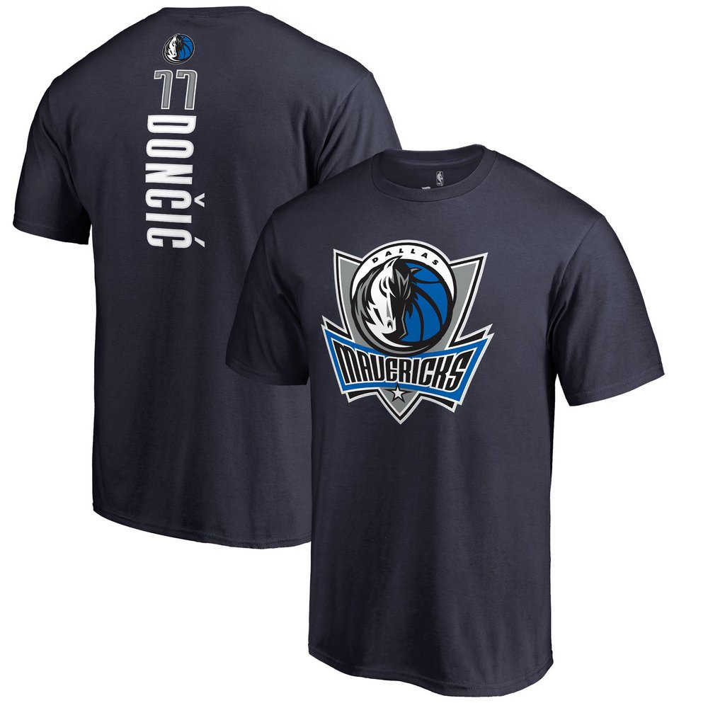Luka Doncic Dallas Mavericks Fanatics Branded Team Backer Name & Number T-Shirt - Navy
