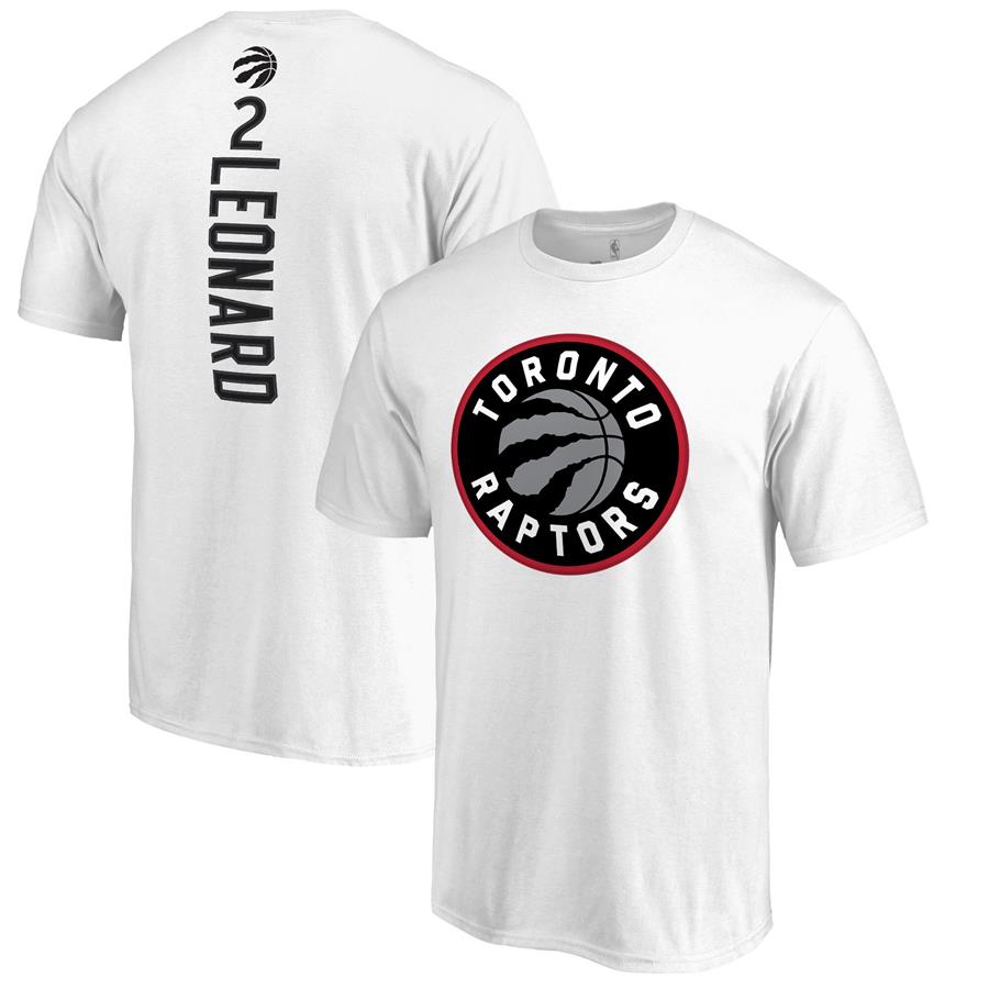 Kawhi Leonard Toronto Raptors Fanatics Branded Team Backer Name & Number T-Shirt - White