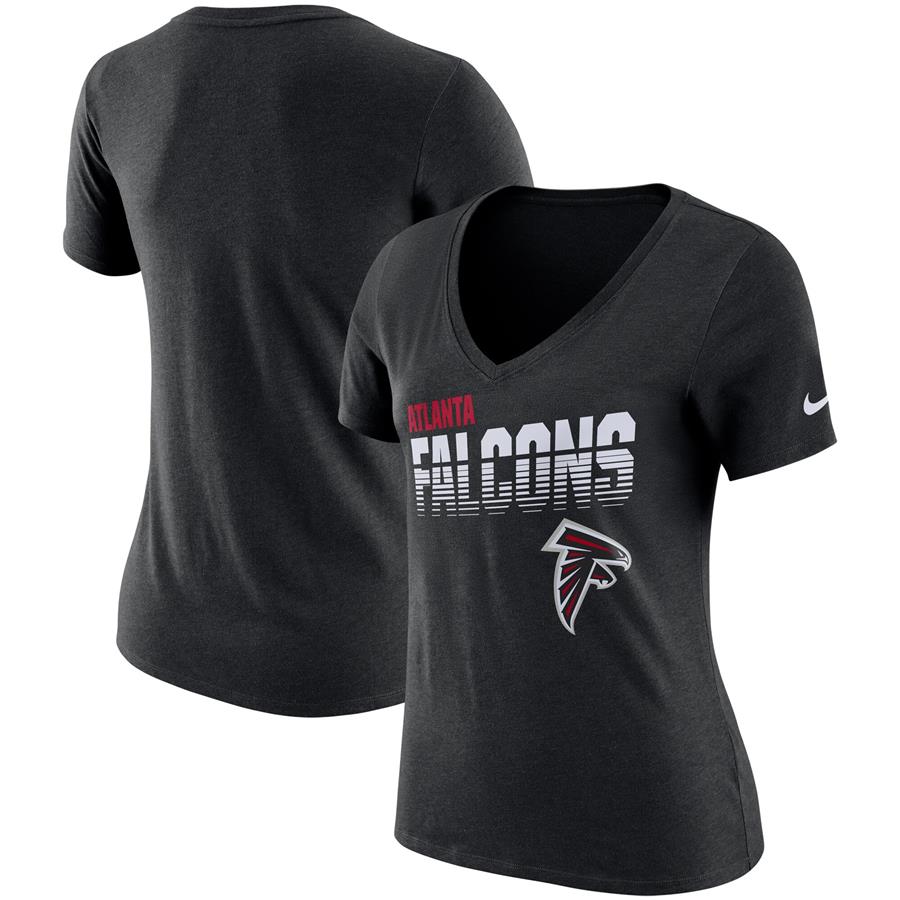 Atlanta Falcons Nike Women's Sideline V-Neck T-Shirt - Black