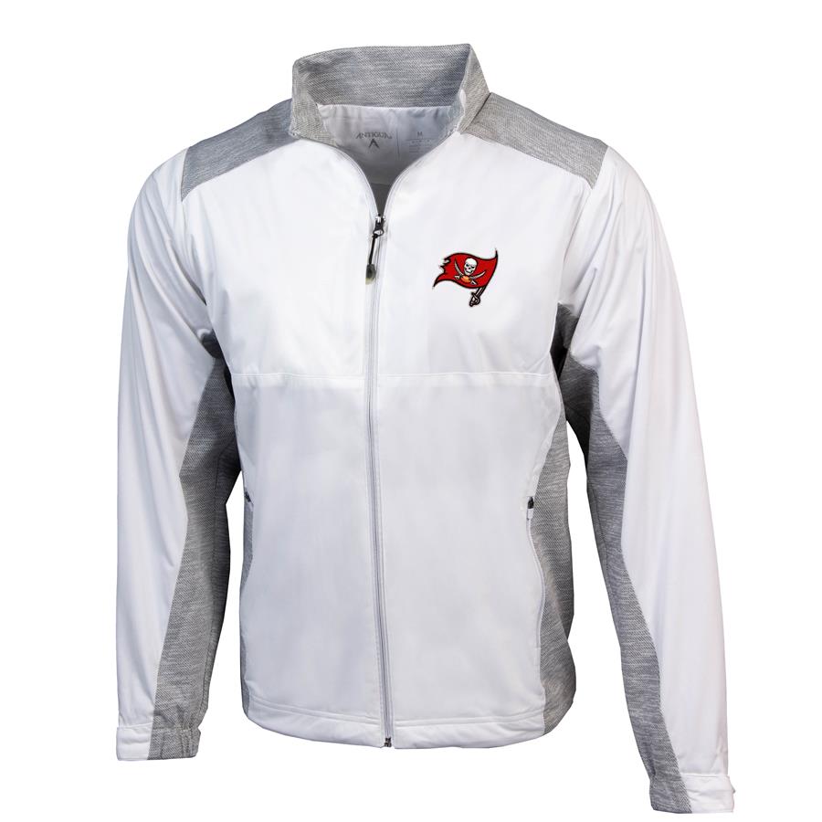 Tampa Bay Buccaneers Antigua Revolve Full-Zip Jacket - White