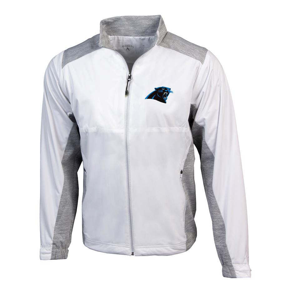 Carolina Panthers Antigua Revolve Full-Zip Jacket - White