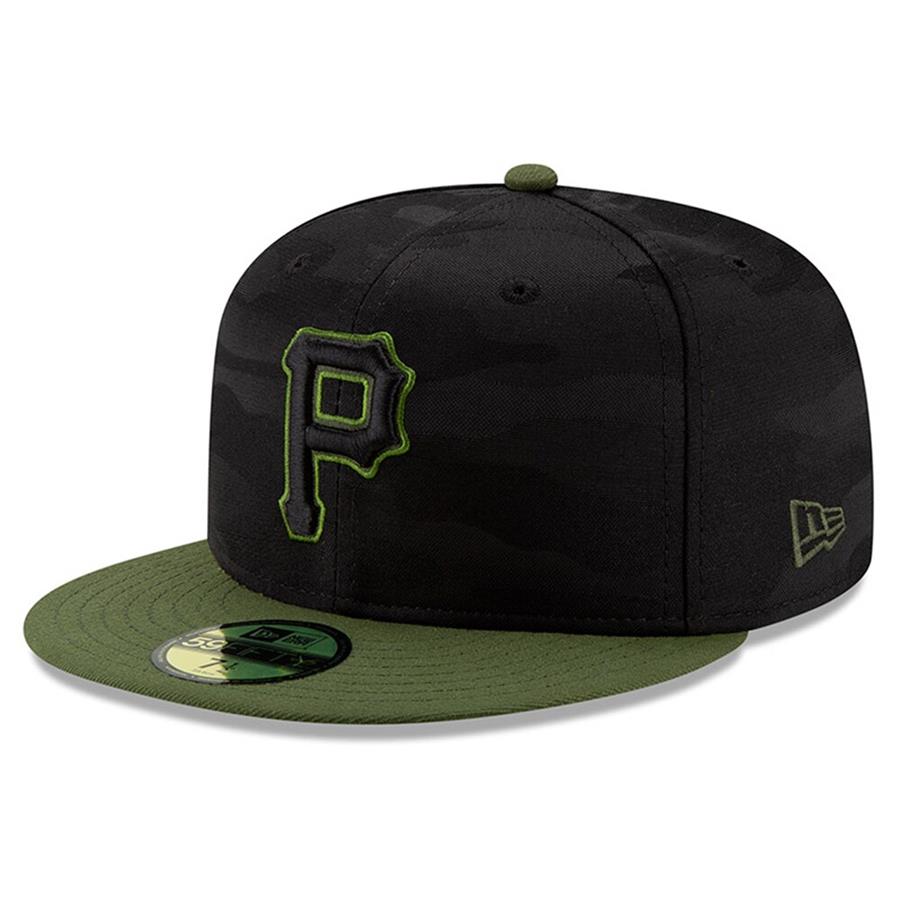 Pittsburgh Pirates New Era Alternate 3 Authentic Collection On-Field 59FIFTY Fitted Hat - Black