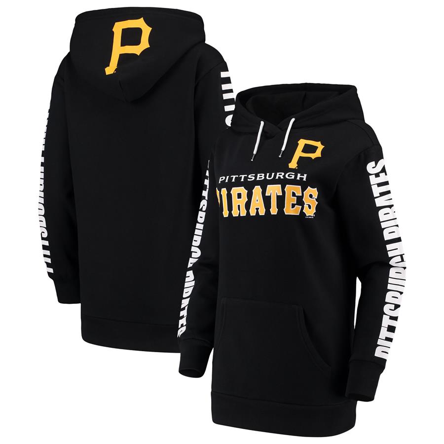 Pittsburgh Pirates G-III 4Her by Carl Banks Women's Extra Innings Pullover Hoodie - Black