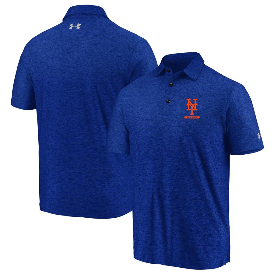 New York Mets Under Armour City Underline Performance Polo - Royal