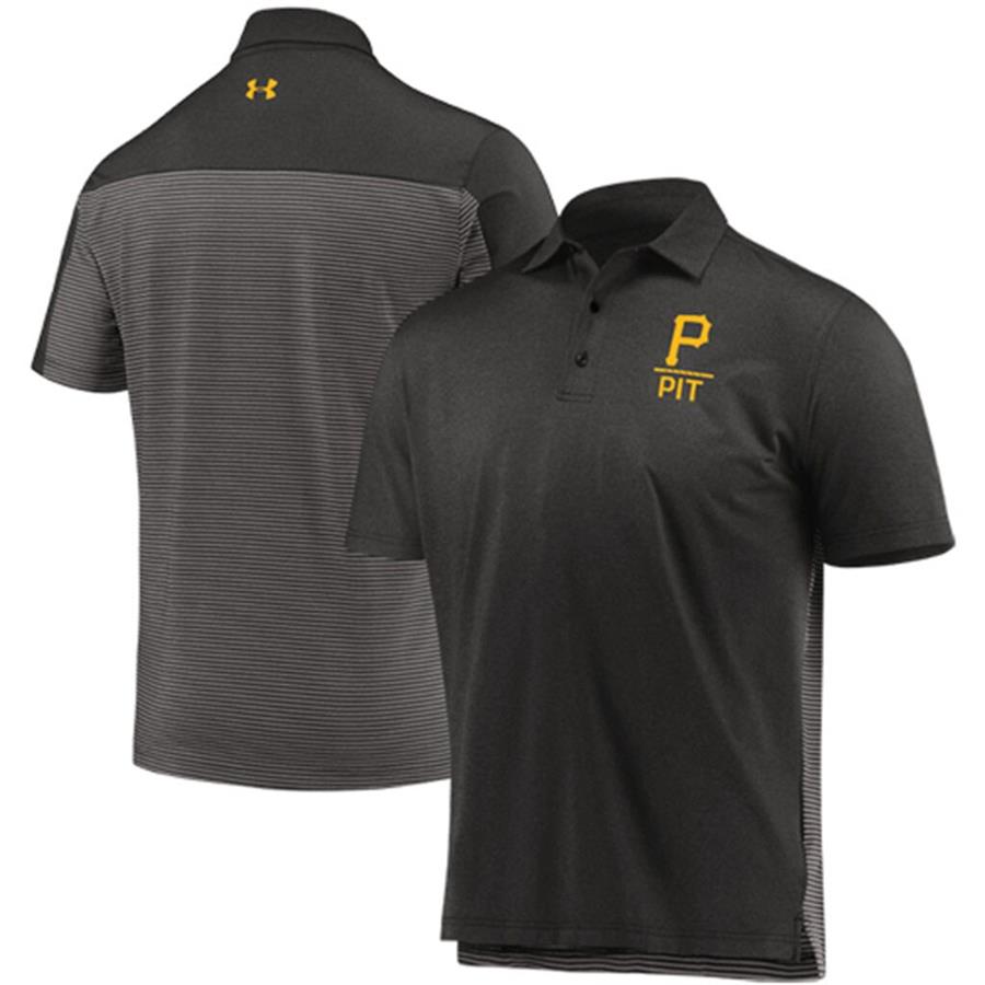 Pittsburgh Pirates Under Armour Novelty Performance Polo - Black