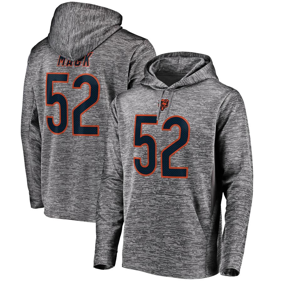 Khalil Mack Chicago Bears NFL Pro Line by Fanatics Branded Streak Fleece Name & Number Pullover Hoodie - Gray