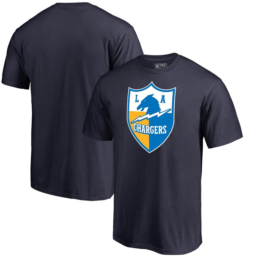 Футболка Los Angeles Chargers NFL Pro Line by Fanatics Branded Vintage Shield Logo (тёмно-синий)