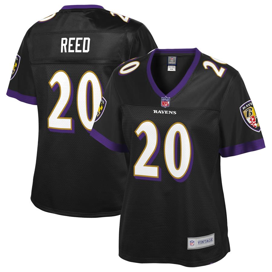 Ed Reed Baltimore Ravens NFL Pro Line Women's Retired Player Jersey - Black