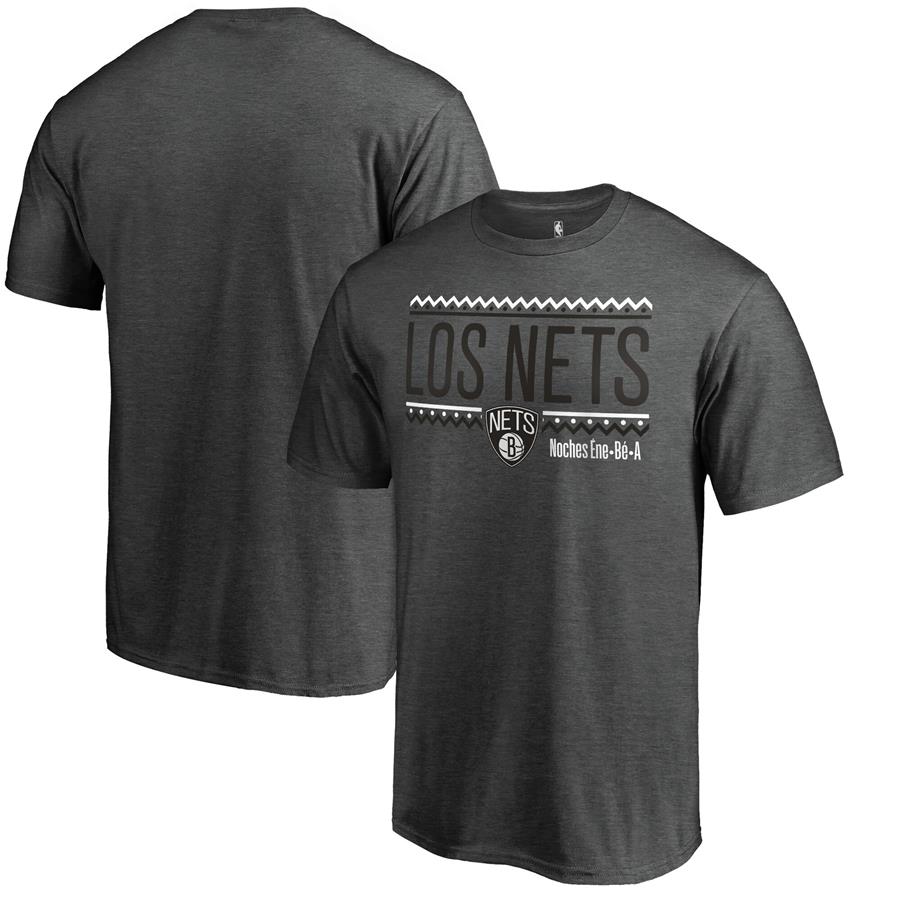 Brooklyn Nets Fanatics Branded Noches Ene-Be-A Wordmark T-Shirt - Heather Gray
