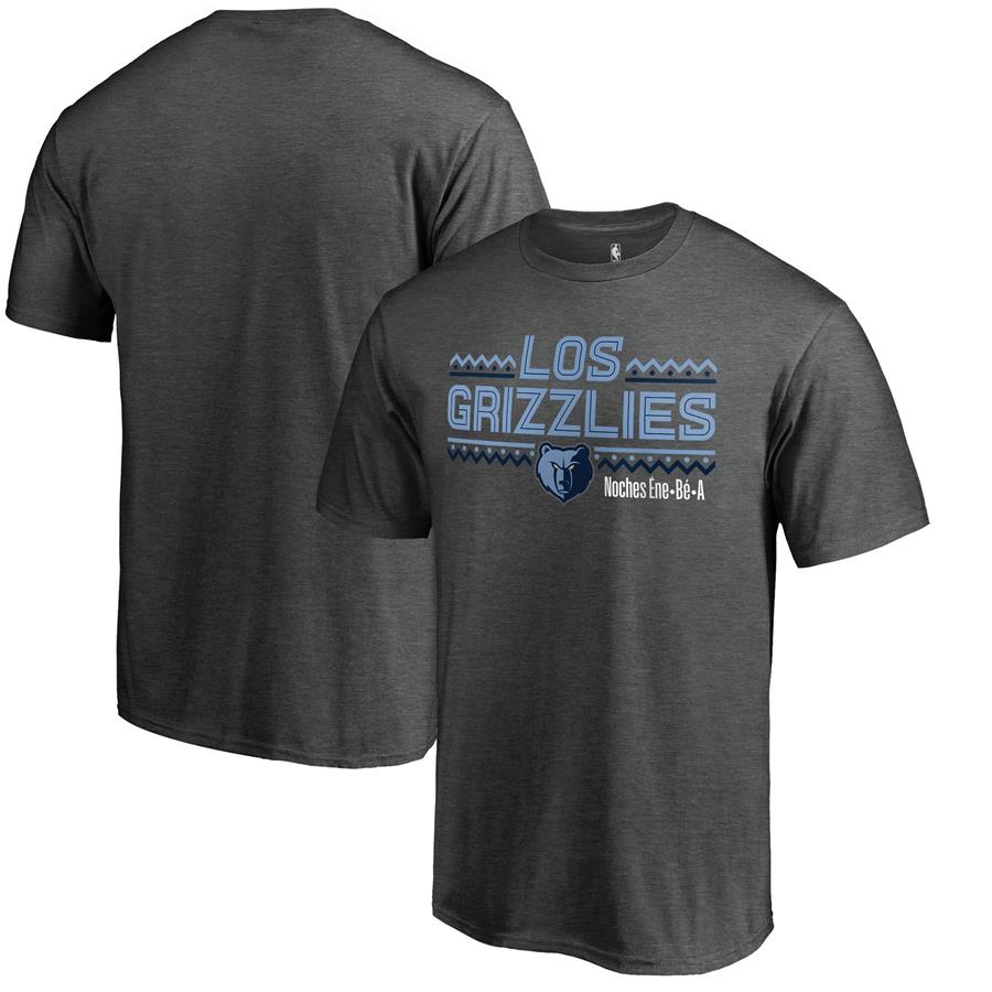 Memphis Grizzlies Fanatics Branded Noches Ene-Be-A Wordmark T-Shirt - Heather Gray