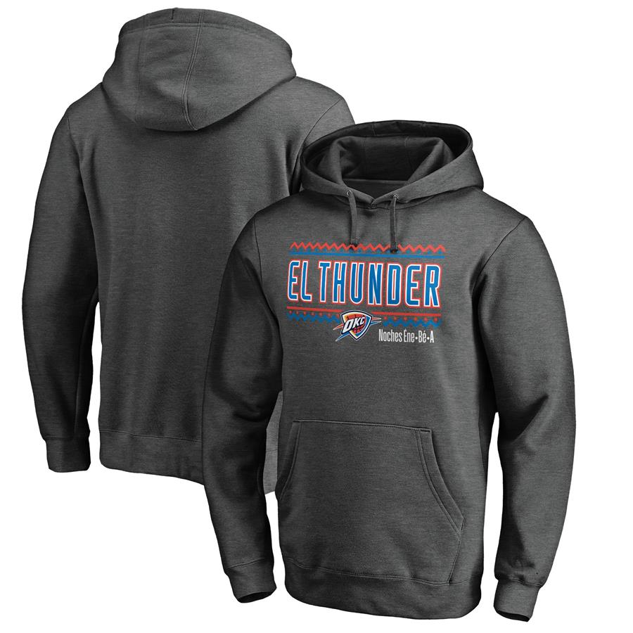 Oklahoma City Thunder Fanatics Branded Noches Ene-Be-A Pullover Hoodie - Heather Gray