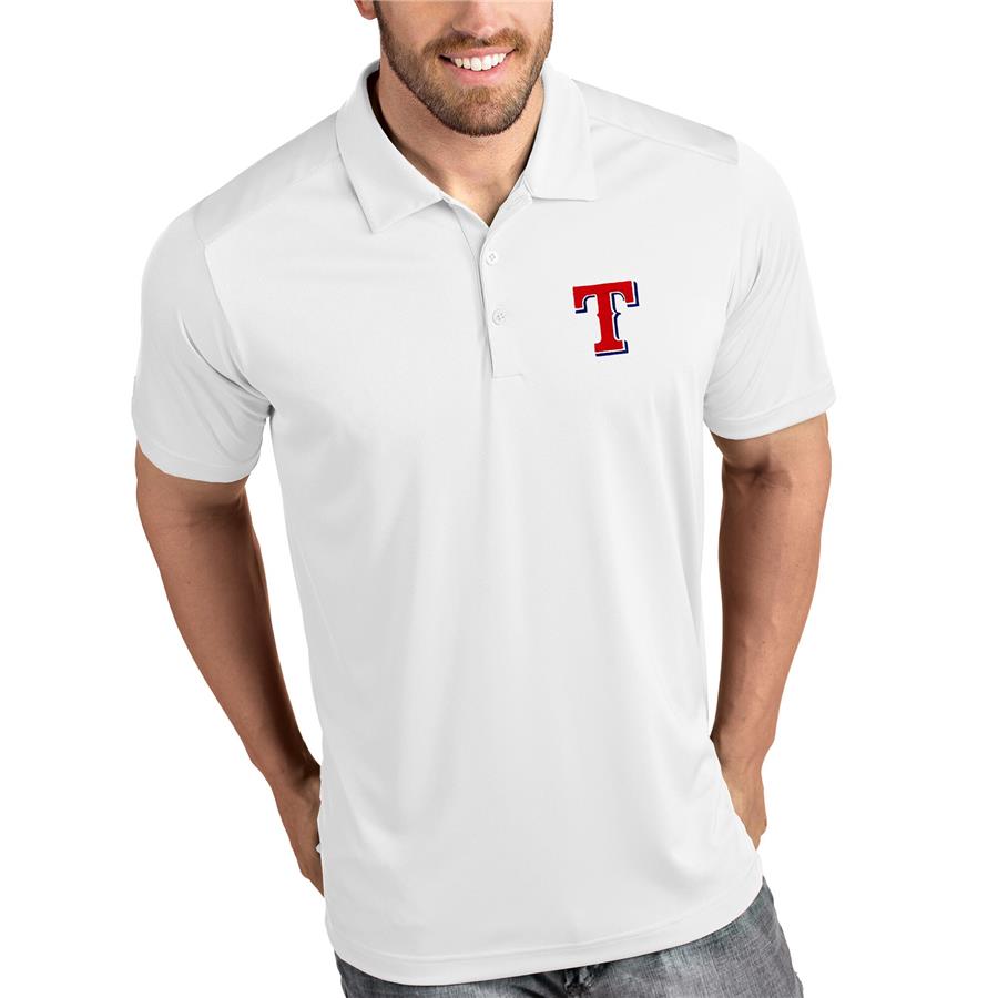 Texas Rangers Antigua Tribute Polo - White