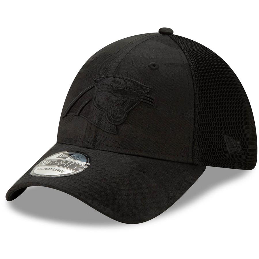 Carolina Panthers New Era Camo Front Neo 39THIRTY Flex Hat - Black