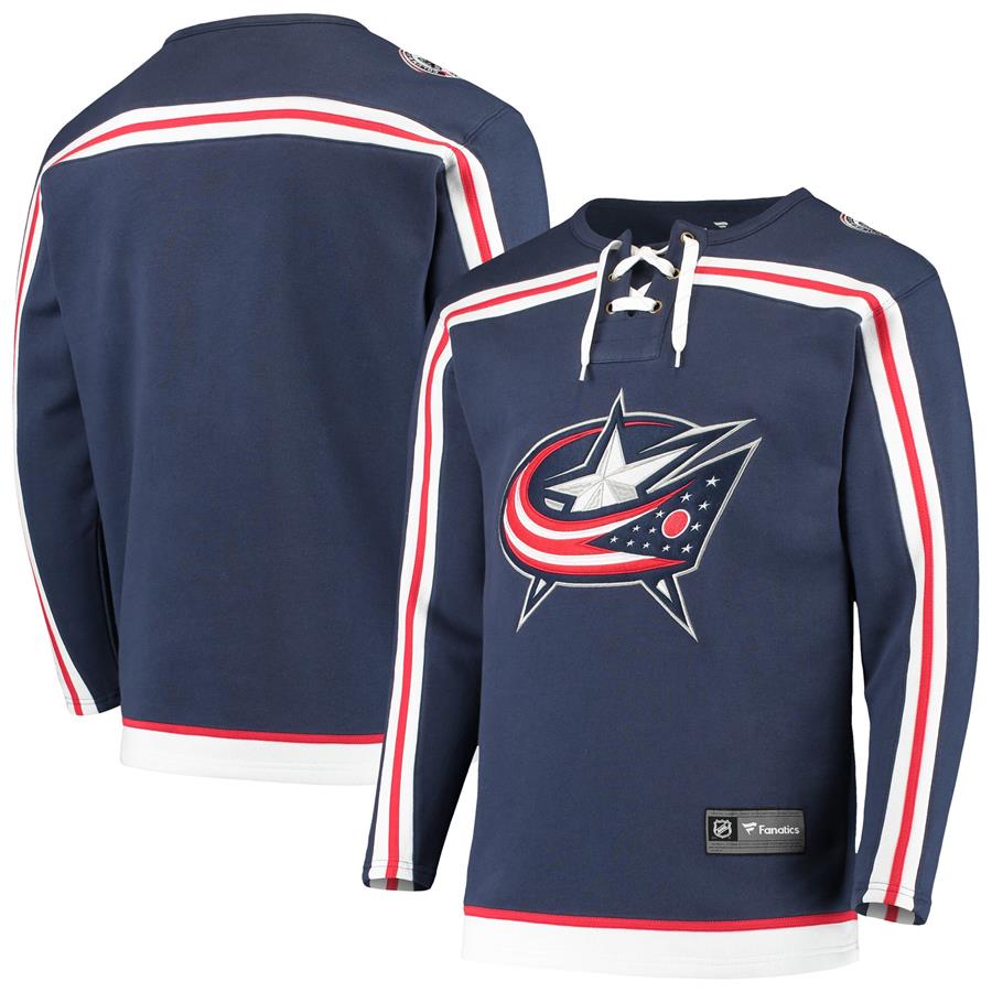 Columbus Blue Jackets Fanatics Branded Franchise Pullover Sweatshirt - Navy