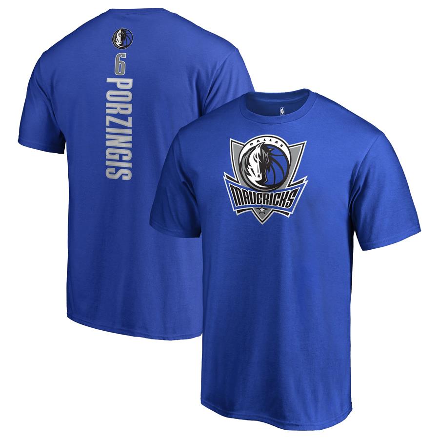 Kristaps Porzingis Dallas Mavericks Fanatics Branded Backer Name & Number T-Shirt - Royal