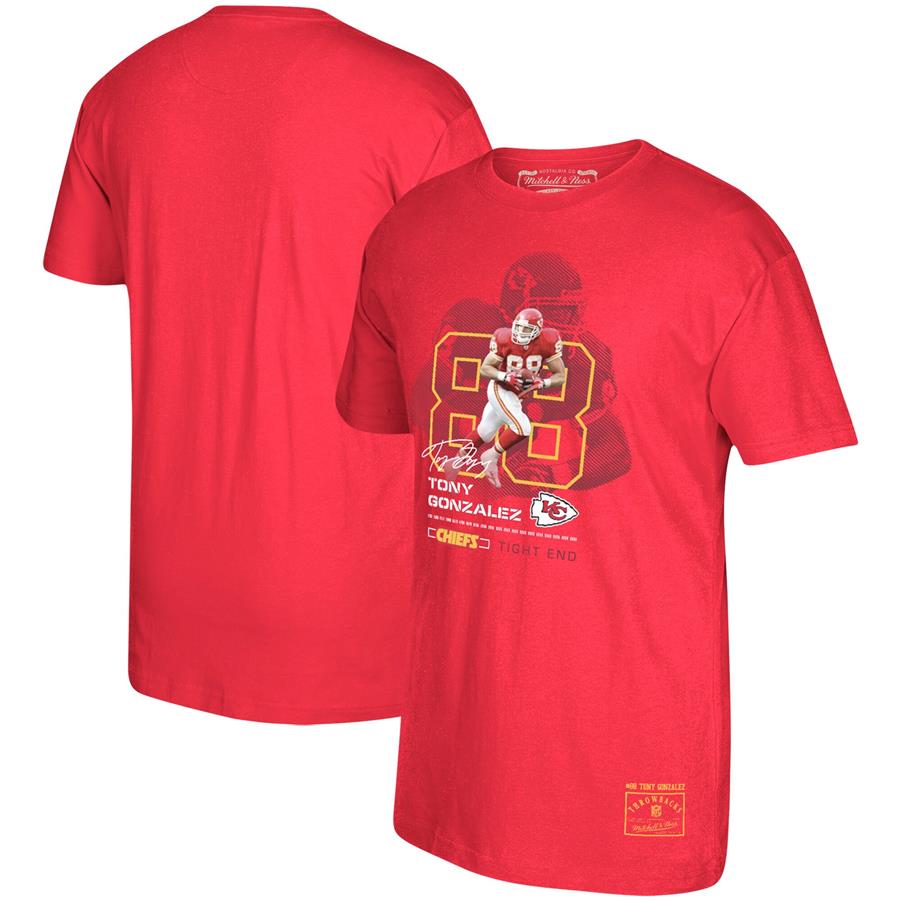 Tony Gonzalez Kansas City Chiefs Mitchell & Ness Retired Player Graphic T-Shirt - Red