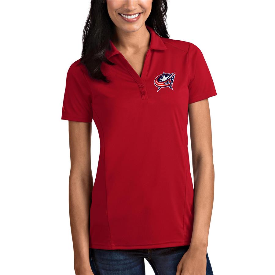 Columbus Blue Jackets Antigua Women's Tribute Polo - Red