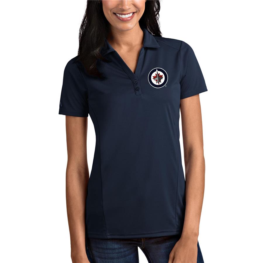 Winnipeg Jets Antigua Women's Tribute Polo - Navy
