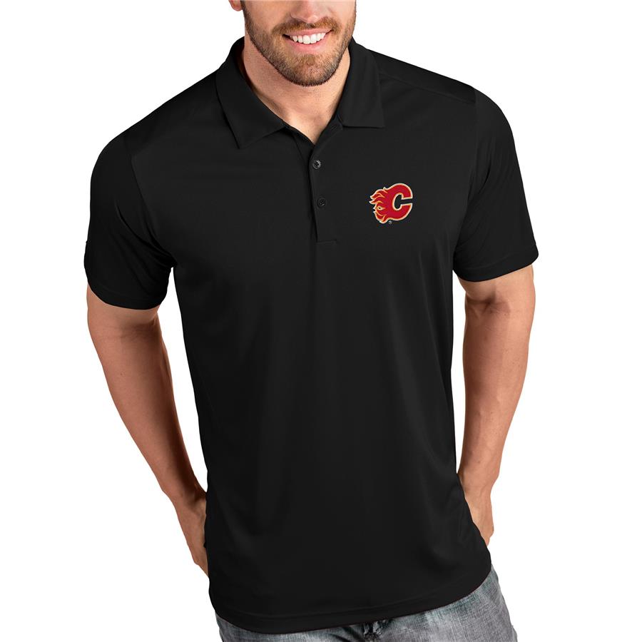 Calgary Flames Antigua Tribute Polo - Black