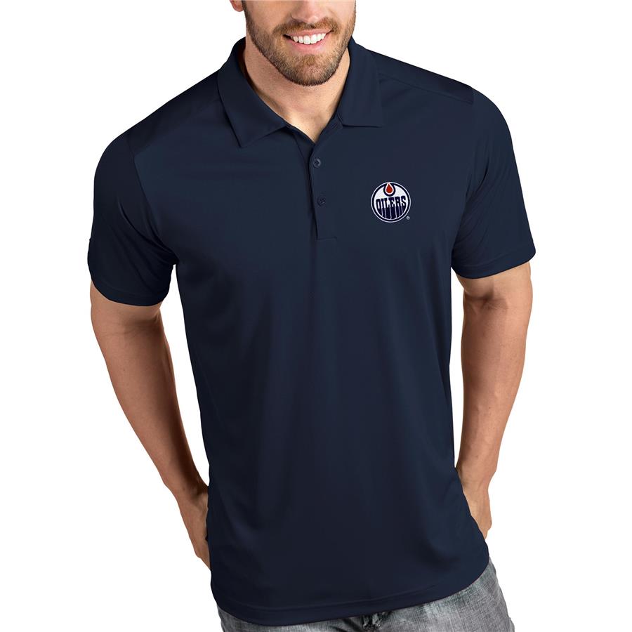 Edmonton Oilers Antigua Tribute Polo - Navy