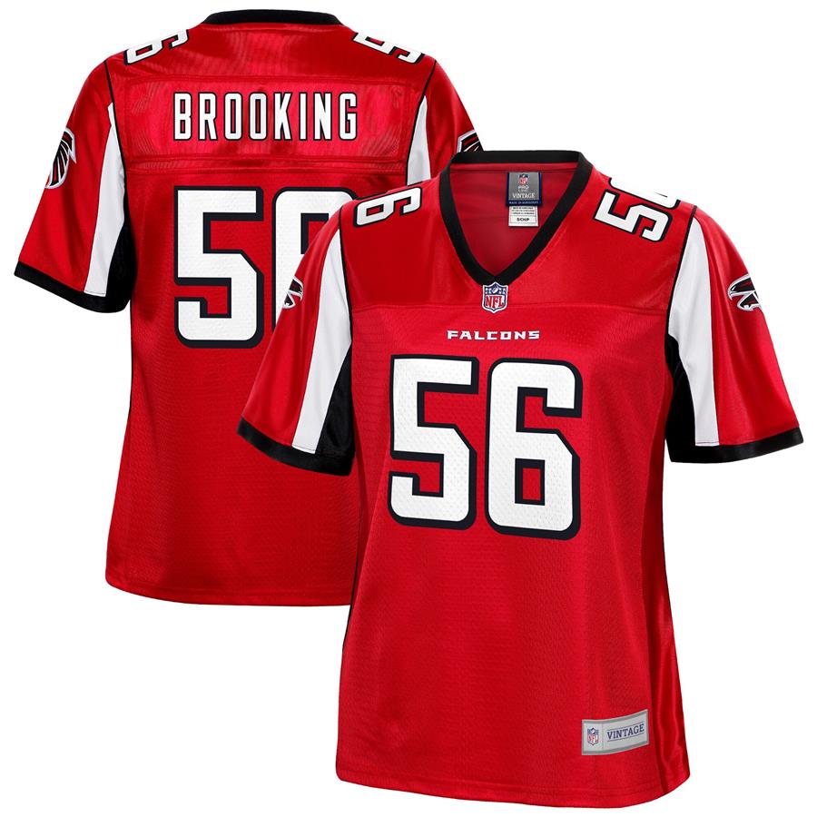 Keith Brooking Atlanta Falcons NFL Pro Line Women's Retired Player Jersey - Red